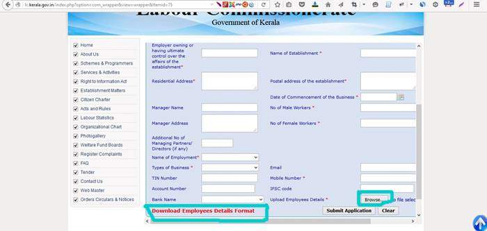  Kerala Shops and Establishment Online registration