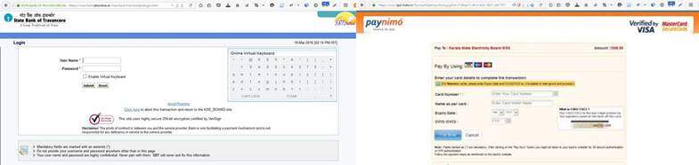 KSEB Online Bill payment-Payment method selection