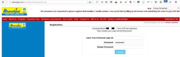 Book Bharat gas LPG cylinder Online