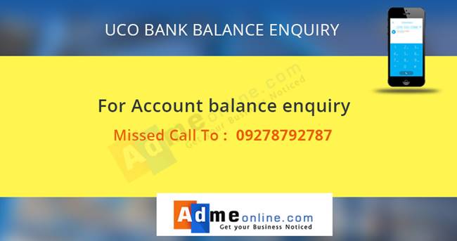 UCO bank Balance Enquiry