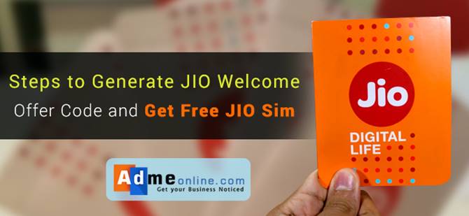 How to get FREE JIO Sim with Welcome offer