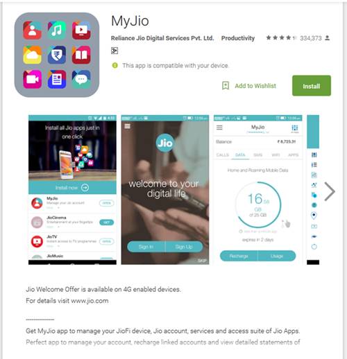 Download MyJio App