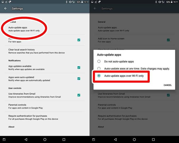 How to stop auto update of Google Play Store Apps