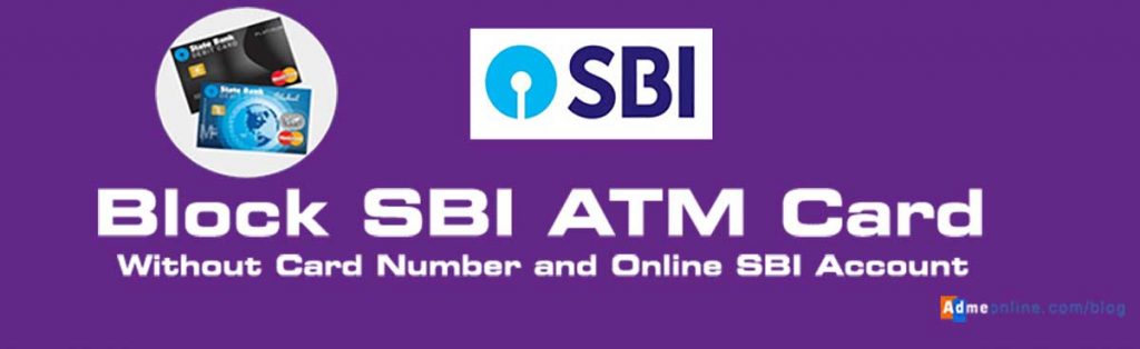 How to block SBI ATM Card