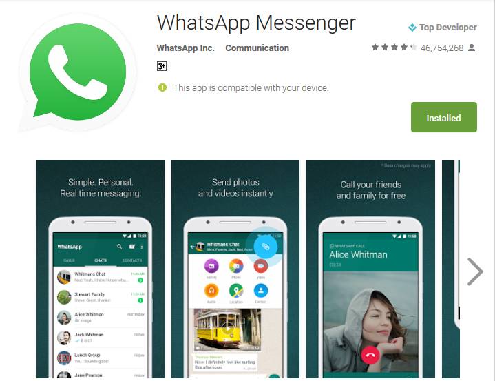 whatsapp video call activation