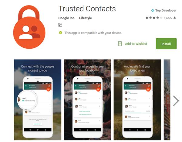 Google Trusted Contact App