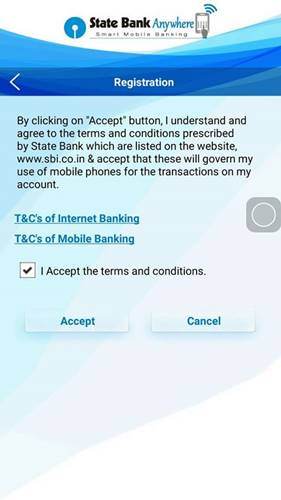 Accept Terms-Statebank Anywhere APP