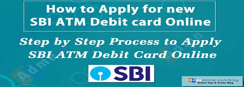 how to apply for new sbi atm debit card online