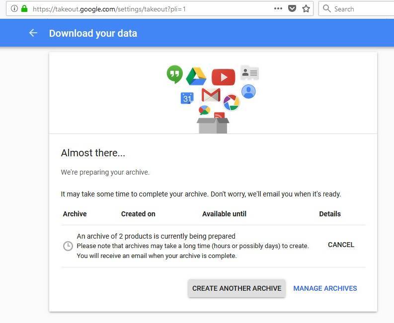 gmail backup pictures