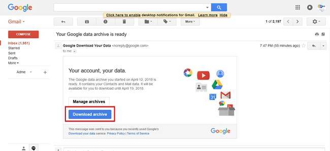 gmail backup to another gmail account