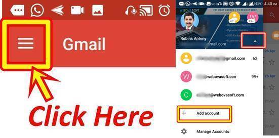 Add multiple Gmail Accounts