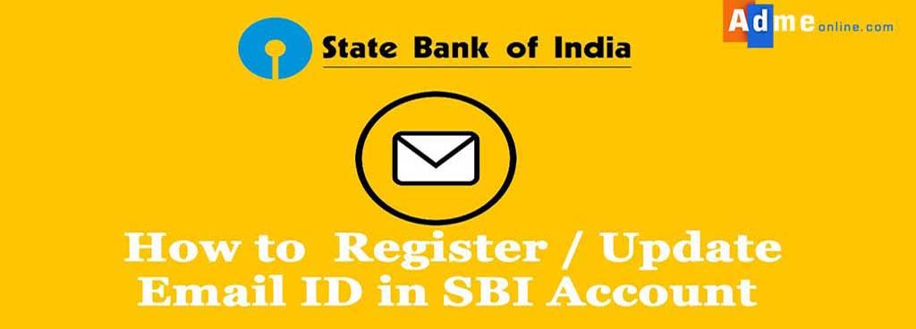 how to register email id in sbi