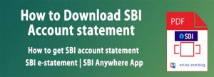 How to get SBI account statement