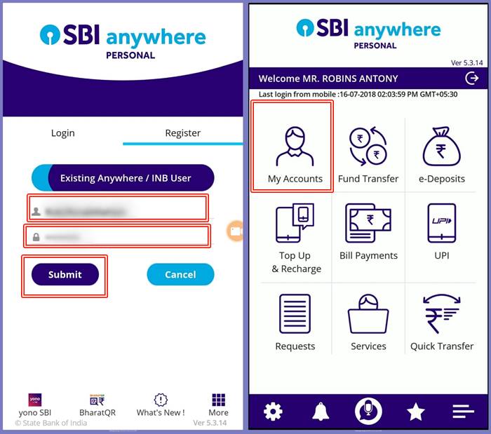 Login SBI Anywhere App