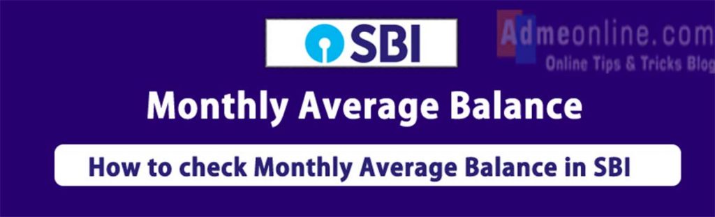 how to check monthly average balance in sbi net banking