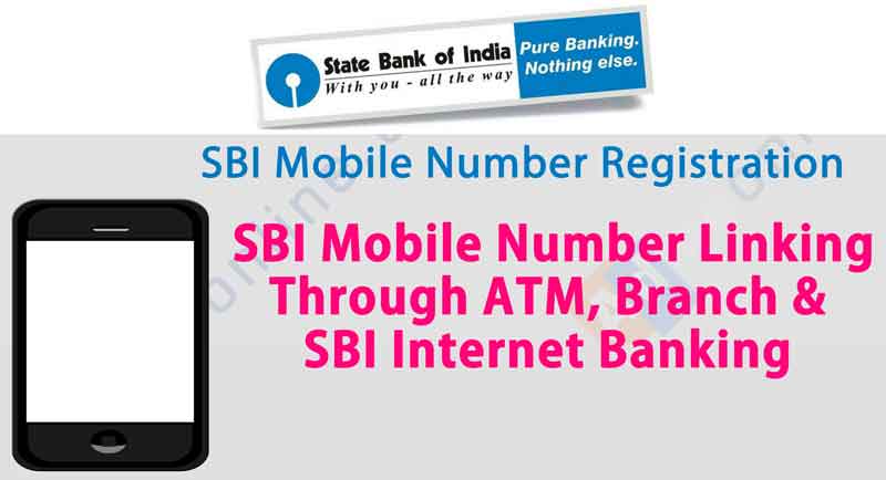 sbi mobile number linking through atm online branch