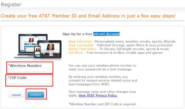 AT&T Member ID and Email Address