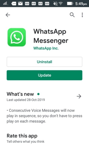 WhatsApp update finger print Lock 