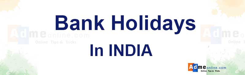 Bank Holidays in India