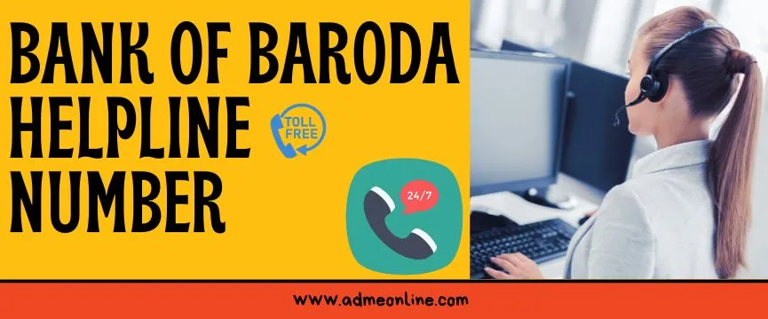 Bank of Baroda helpline number