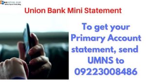 Union Bank Mini Statement-Primary Account