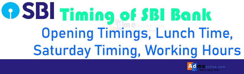 state bank of india timings