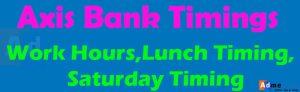 timings of axis bank