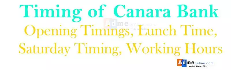 timings of canara bank