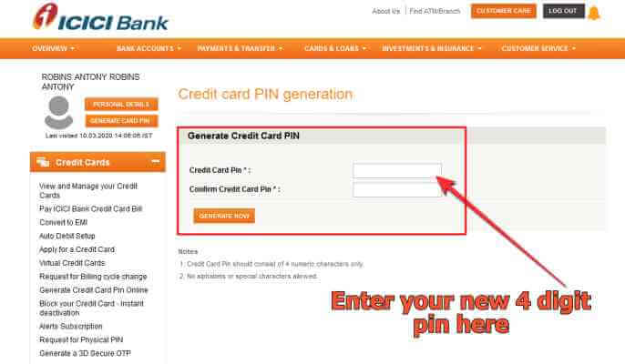 generate 4 digit credit card pin