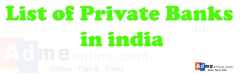 list of indian private bank