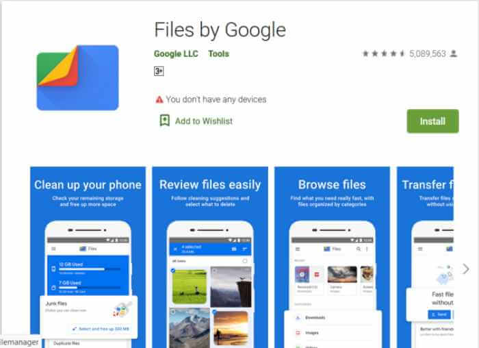 Files by Google app android