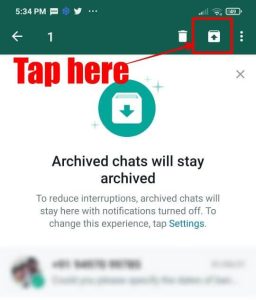 whatsapp archive chat undo