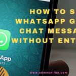 How to read WhatsApp Group Chat messages without entering and  Blue tick