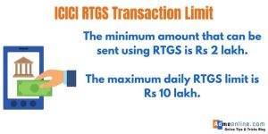 ICICI RTGS Transaction Limit