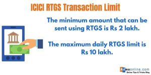 ICICI RTGS Transaction Limit