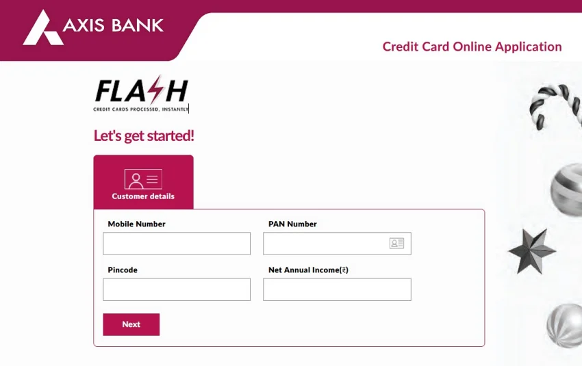 Credit Card Online Application