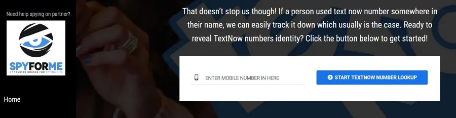 anonymous textnow number lookup site