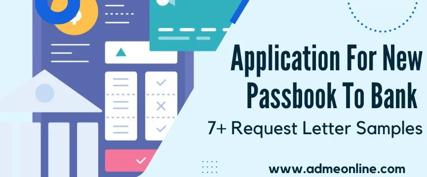 application letter for new passbook in bank