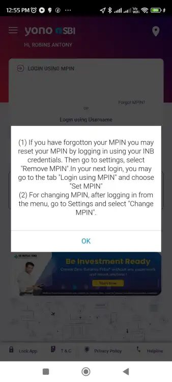 How to change yono sbi mpin number online