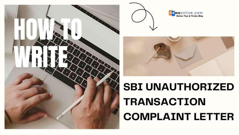 SBI Unauthorized Transaction Complaint Letter Format PDF